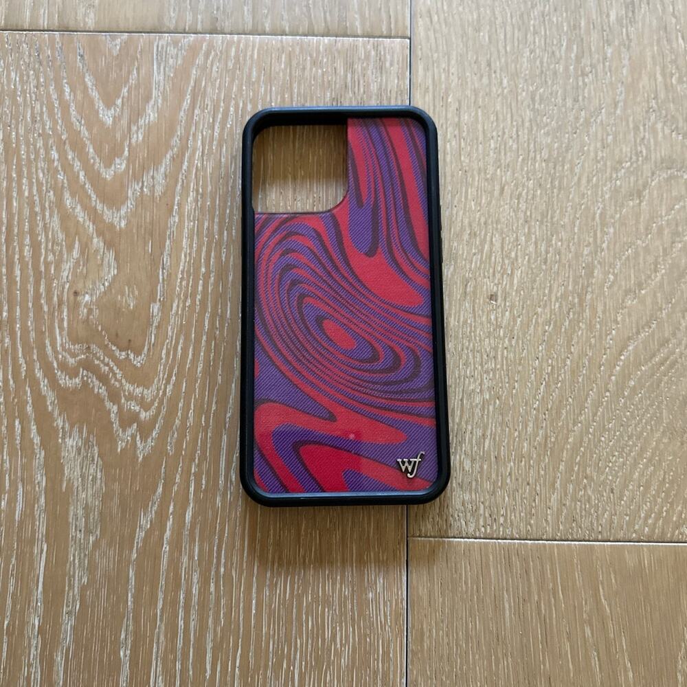 Wildflower - Swerve iPhone Case in Red & Purple